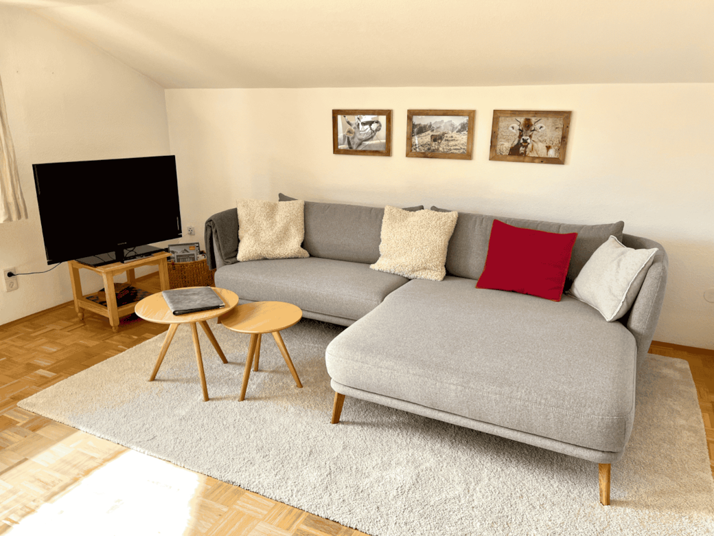 Seating area with TV