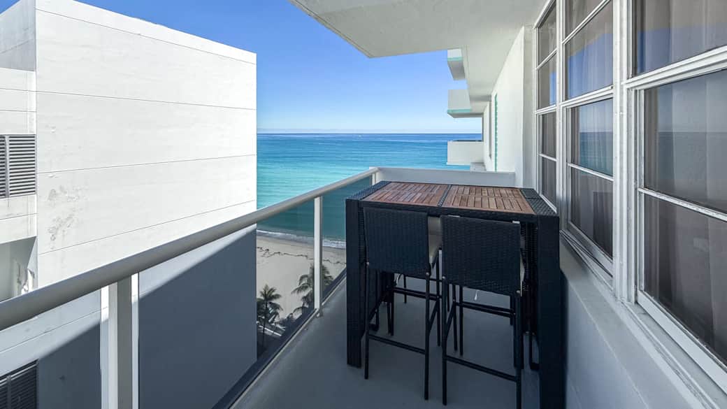 Balcony with ocean view