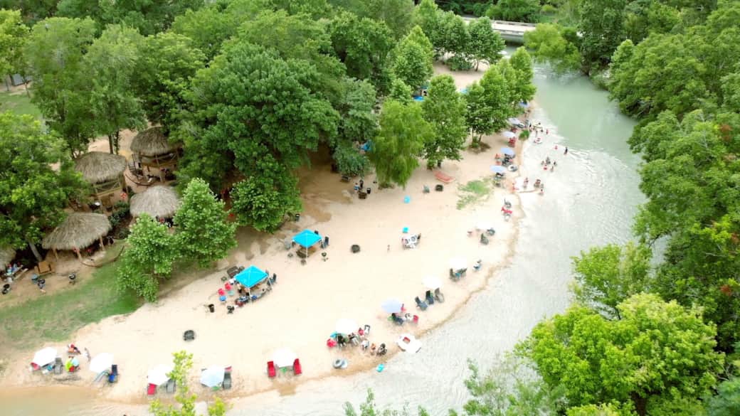 We have a nice, large beach are at Son's Blue River Camp! We have a nice, large beach are at Son's Blue River Camp!