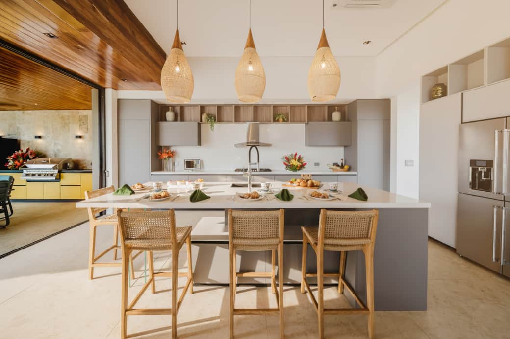 Bright kitchen with essentials for everyday cooking Bright kitchen with essentials for everyday cooking