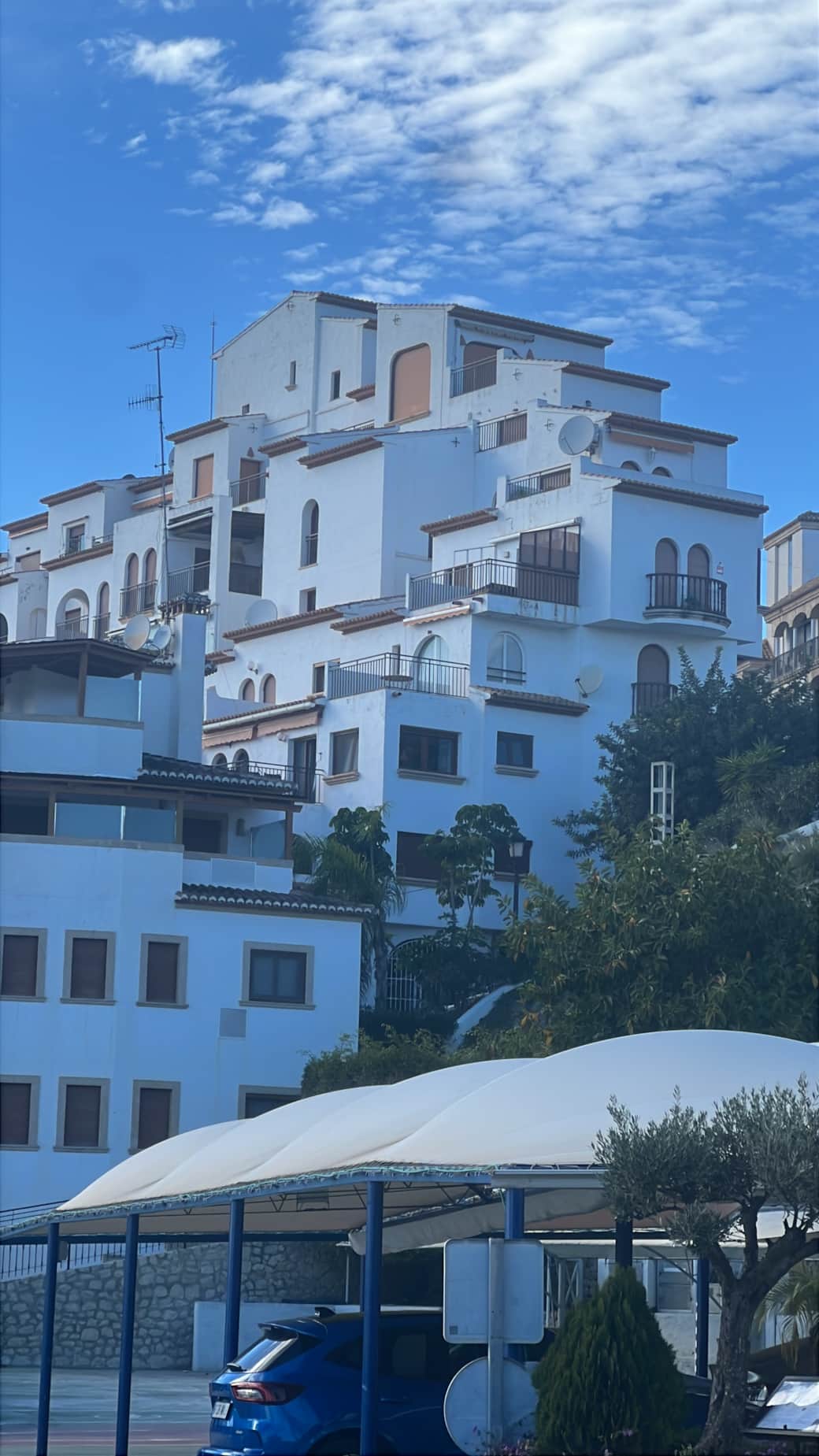 Our apartment seen from the harbor