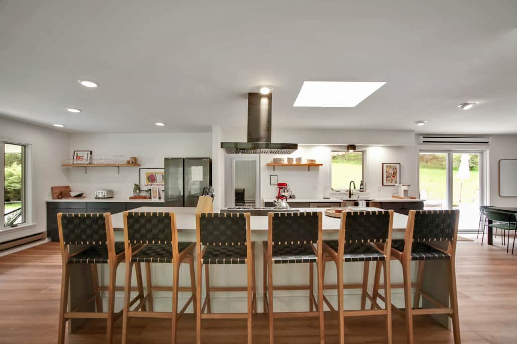 Gather in the kitchen to talk about your day. 