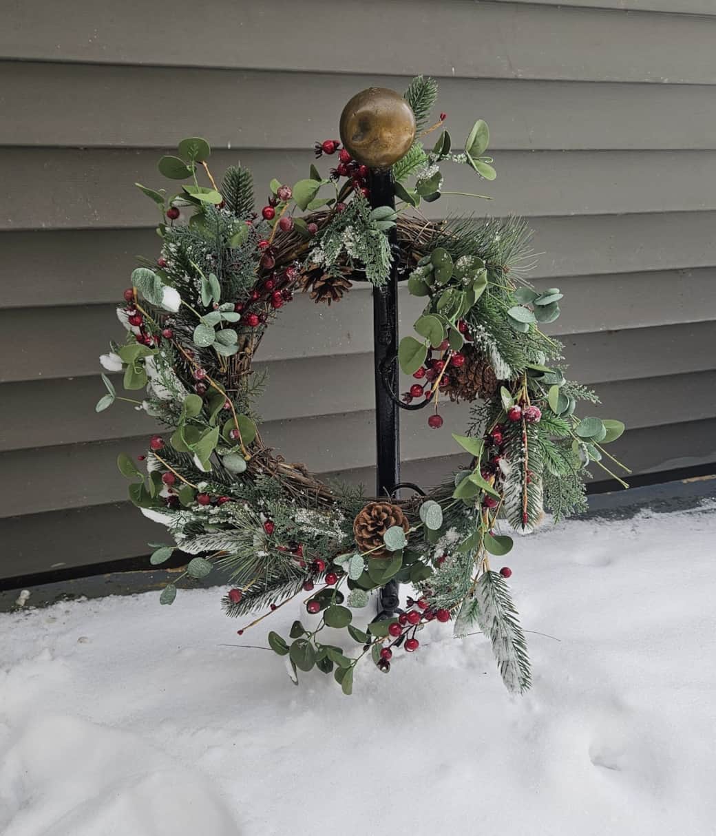 Winter Decoration at Front Door