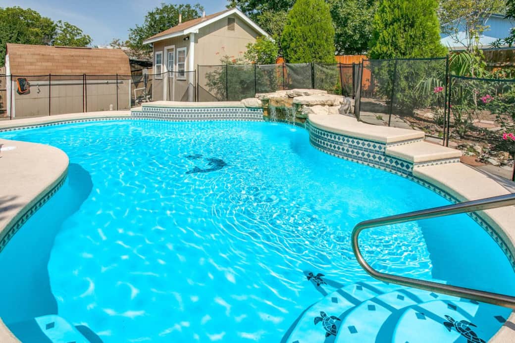 Mosaic Pool and Waterfall. 