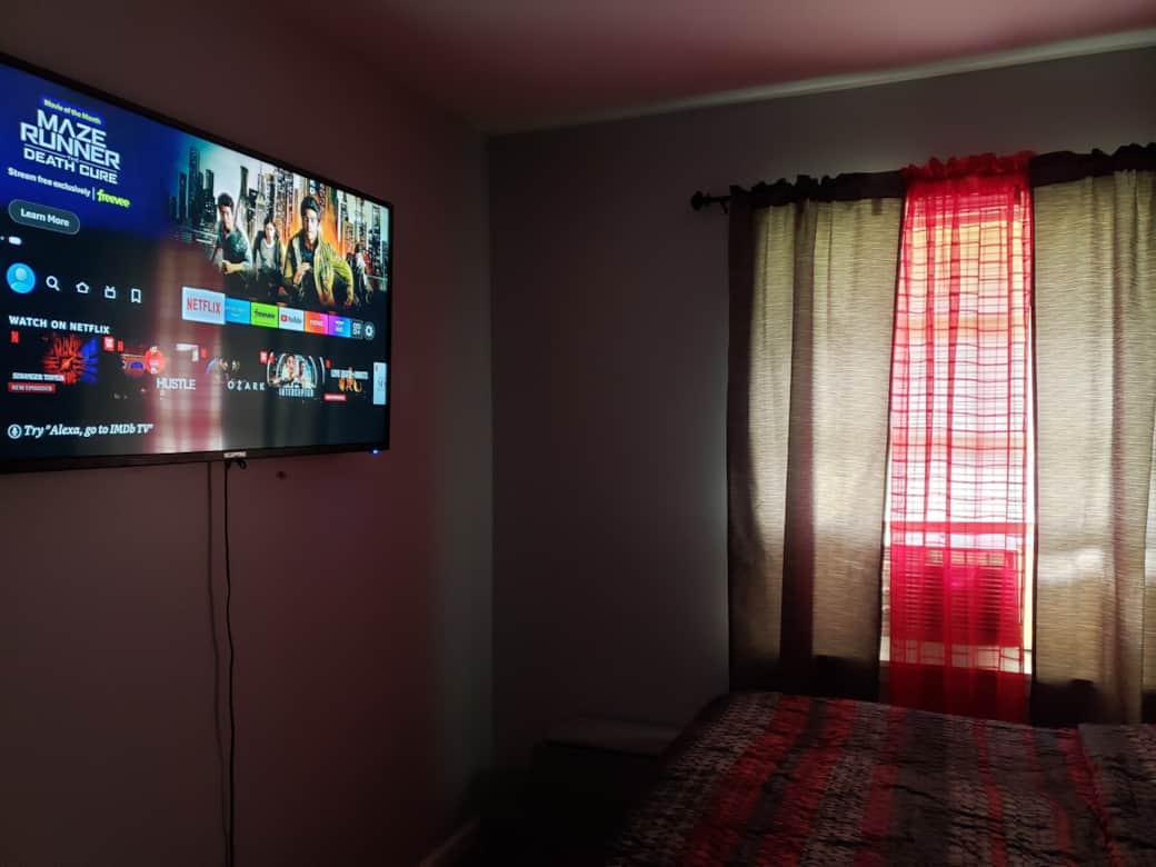 BEDROOM 3
50" flatscreen TV &  widow a/c unit