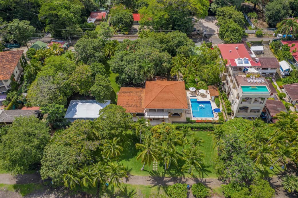 Drone View from ocean front - Villa Daiquiri Costa Rica Vacation Rental