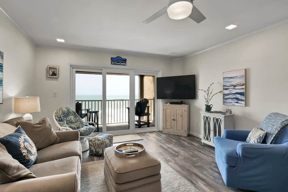 Beach views from the living room!
