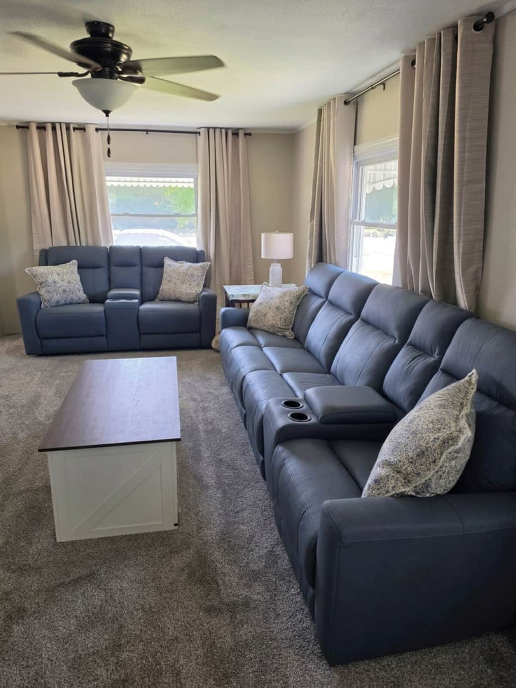 Spacious seating for the entire group.