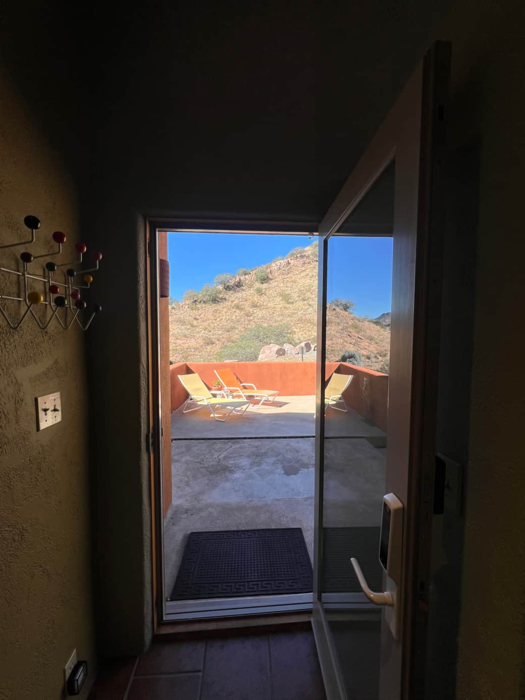 Patio from inside entry door