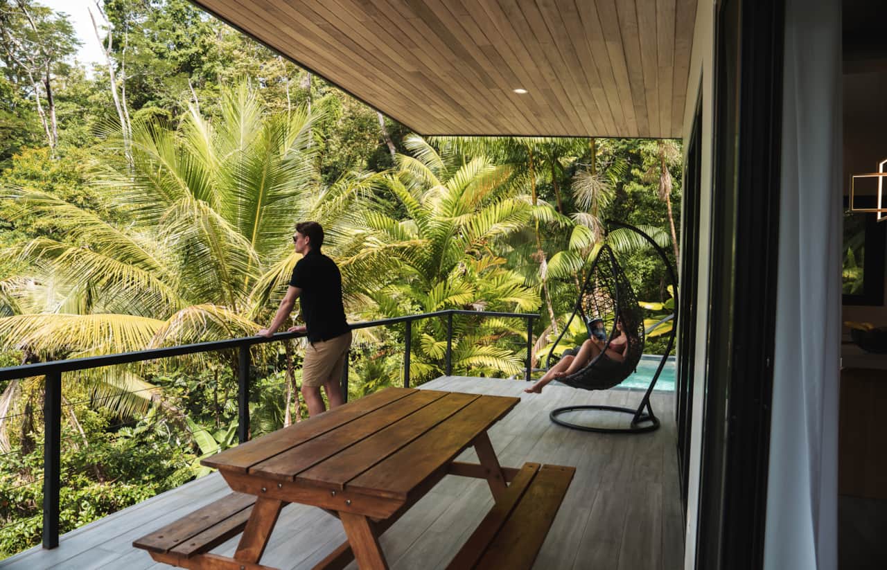 Cosara guest villa couple jungle terrace lifestyle