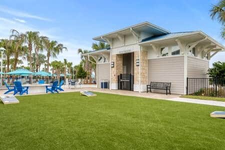 Resort Green Area with Corn Hole