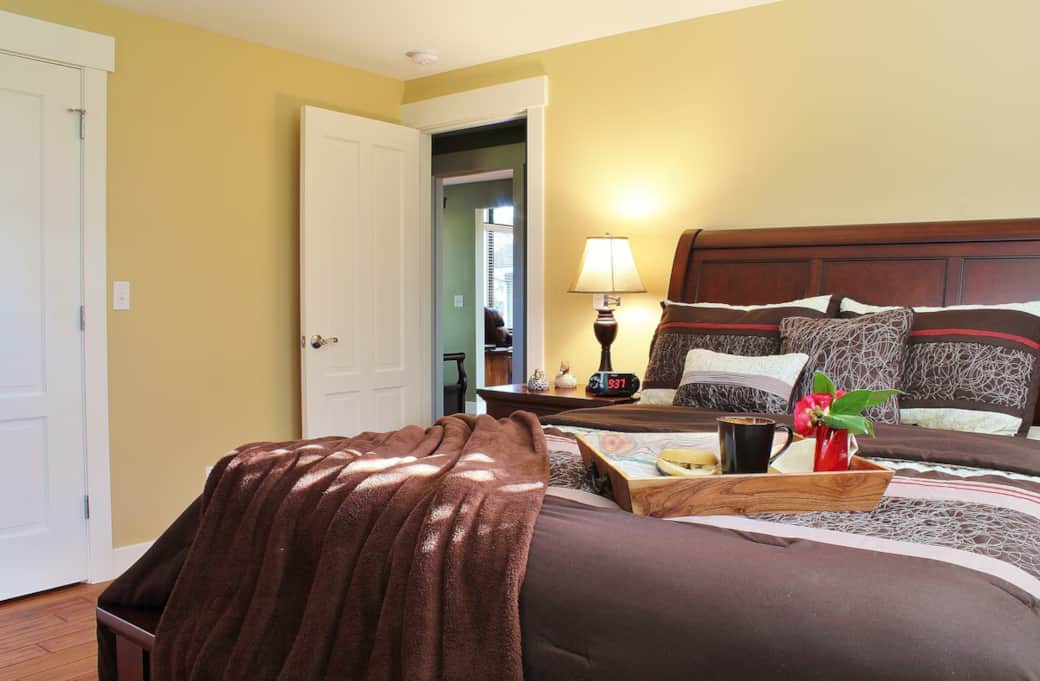 Bedroom 3 with Queen Bed and large closet and its own TV, expand to full screen view Bedroom 3 with 