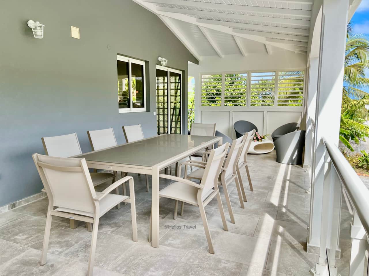 La terrasse de la villa Hibiscus 3 chambres