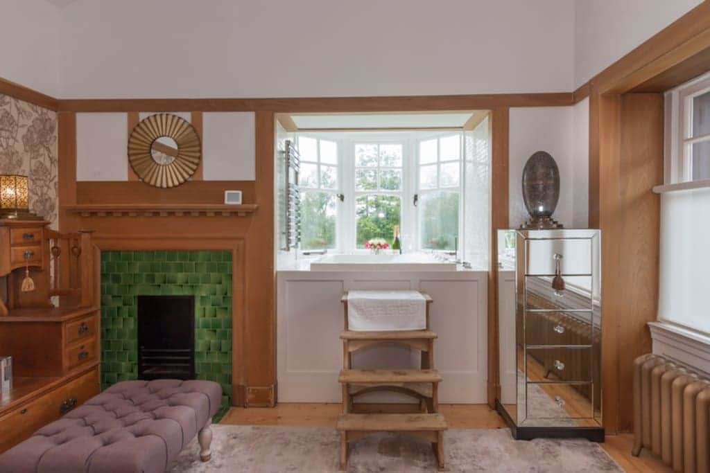 Dressing Room with Steps to Bath