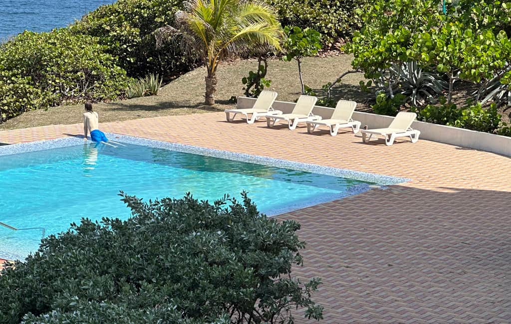 Infinity pool with ocean view