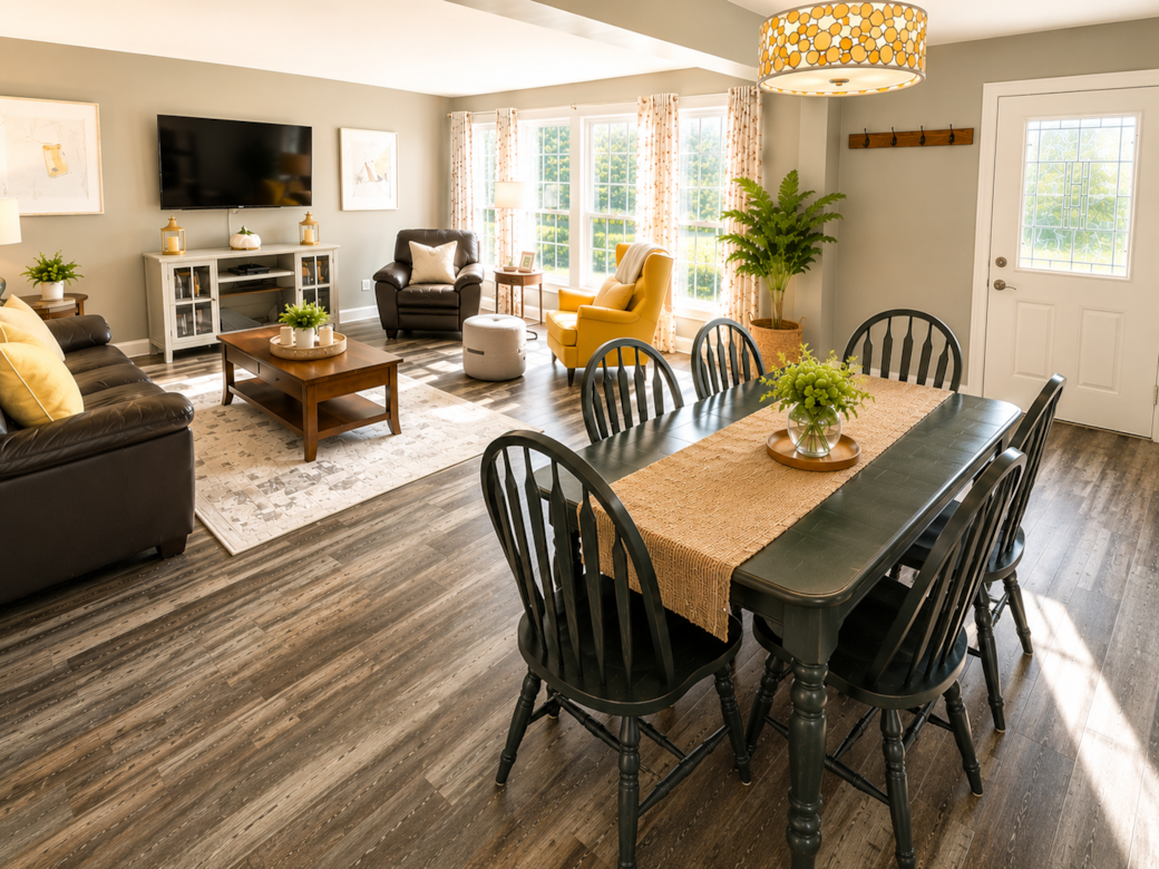 Dining room - Indoor dining area for shared meals, games and slow mornings together