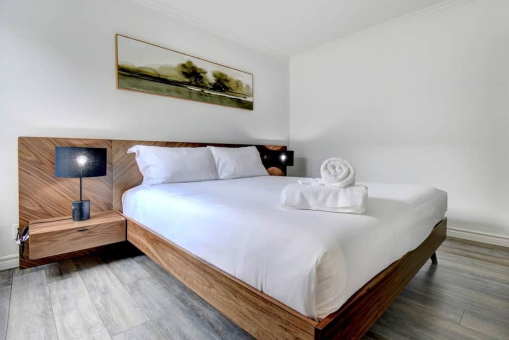Get restful sleep in the queen size master. "Everything was perfect for a comfortable stay." - Guest Review Get restful sleep in the queen size master. "Everything was perfect for a comfortable stay." - Guest Review