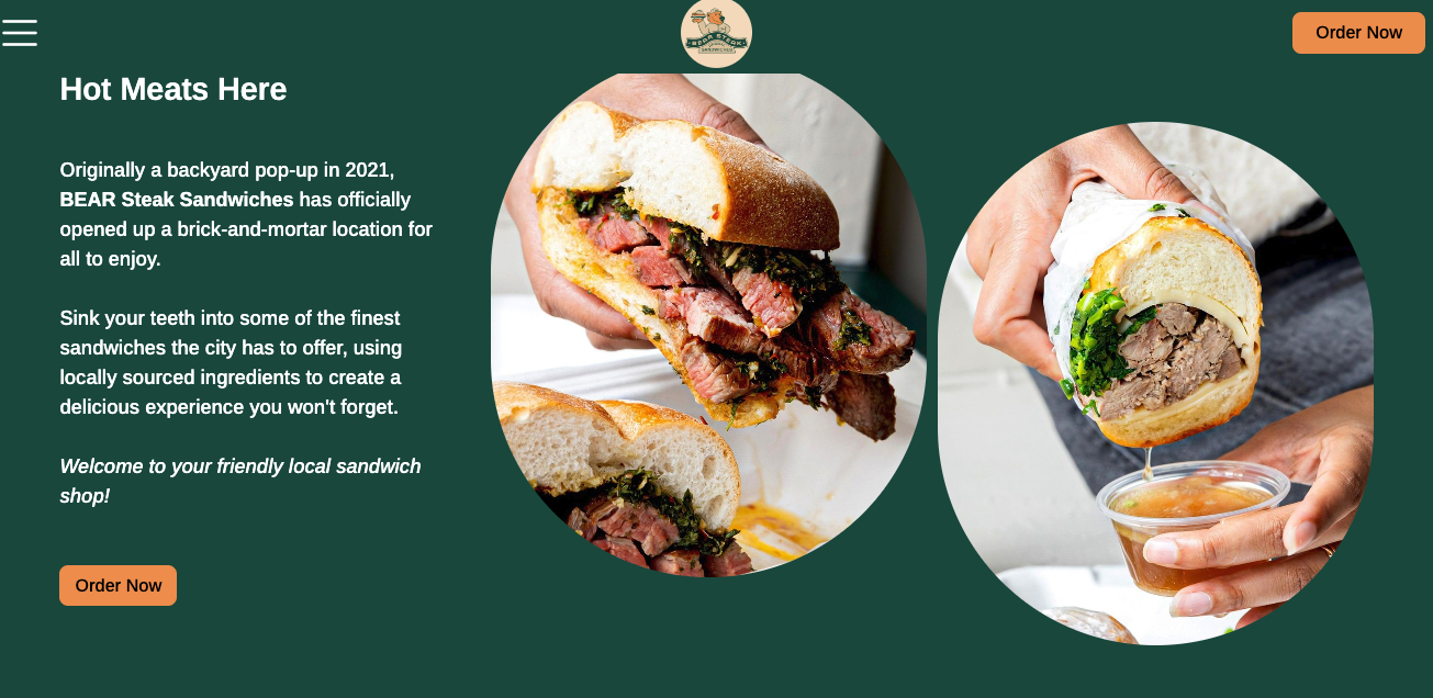 Bear Steak Sandwiches
