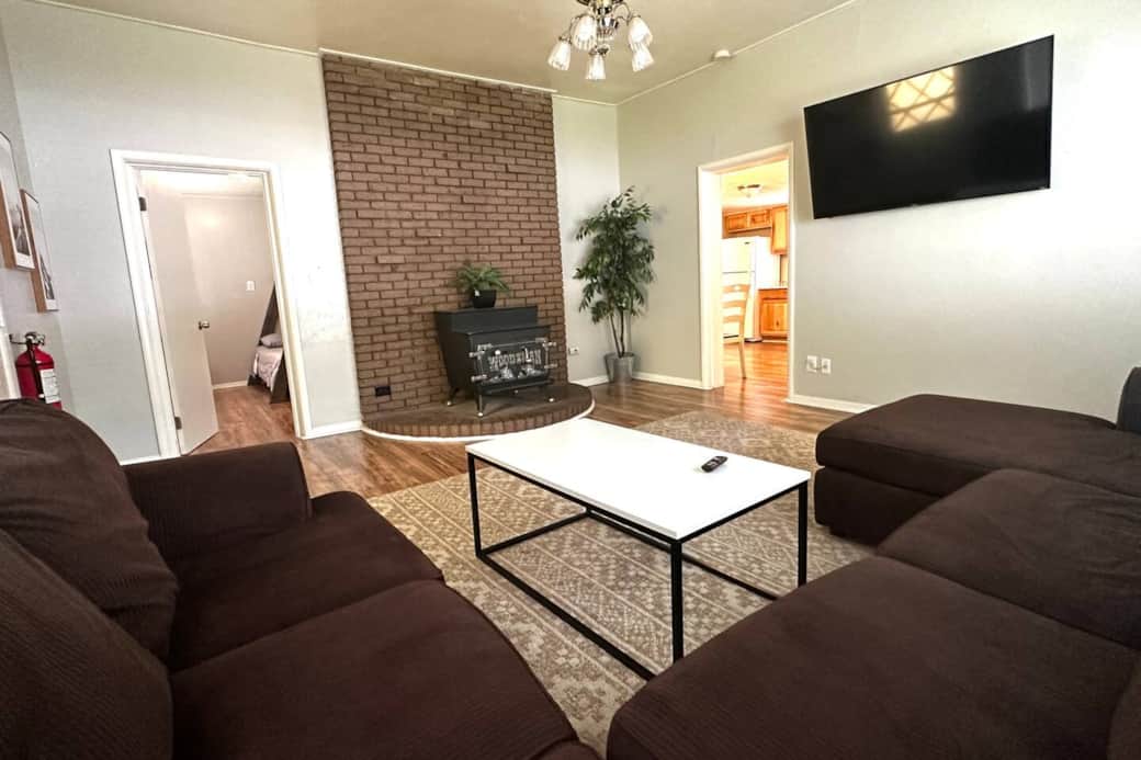 The living room of the 4 bedroom home