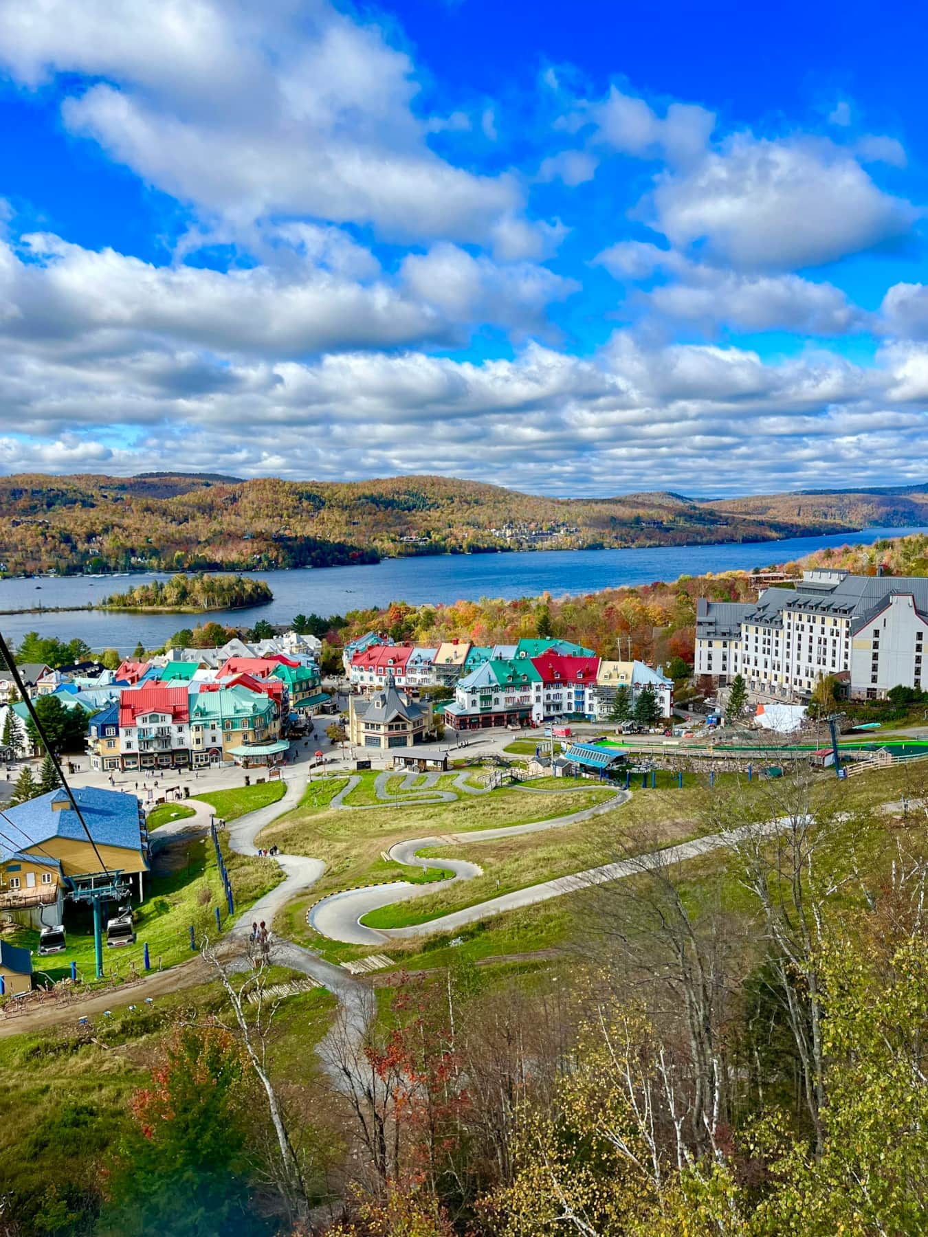 Le village de Tremblant et le lac Tremblant
