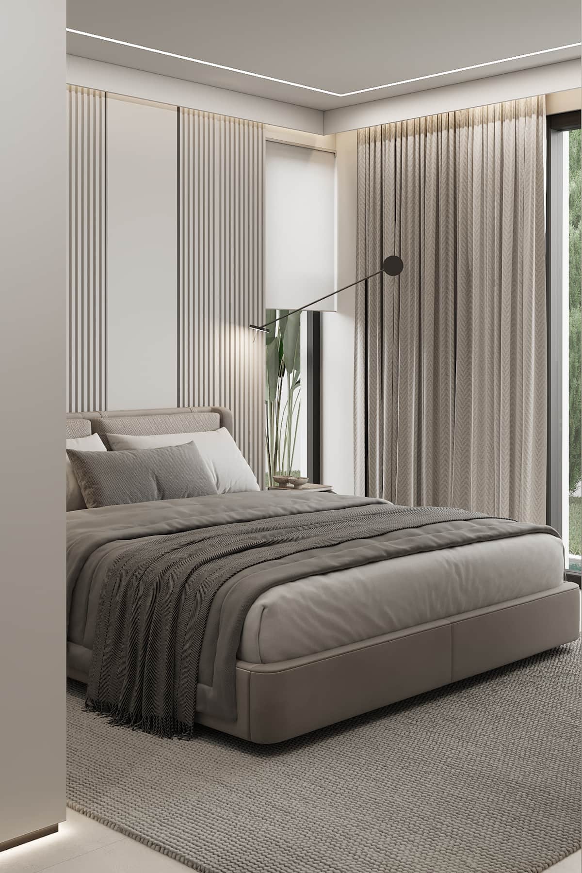 Guest bedroom with king-size bed, walk-in closet and walk-in bathroom in AZULIS Aramis villa, Golfo Aranci, by RENTAL12