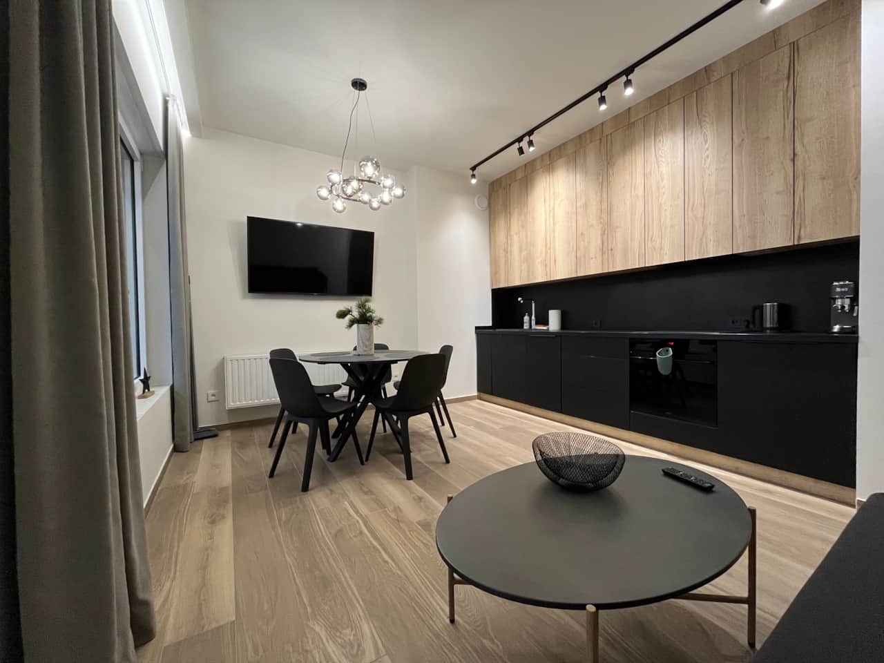 Living room and kitchenette