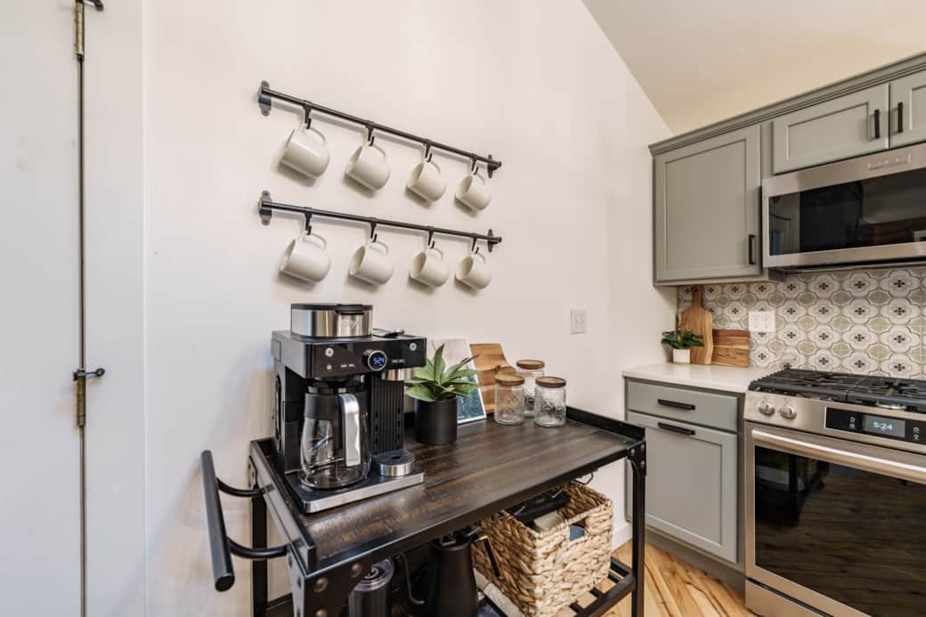 Coffee Bar with Coffee & Espresso Maker, Electric Kettle & Milk Frother/Steamer - Be a Barista!