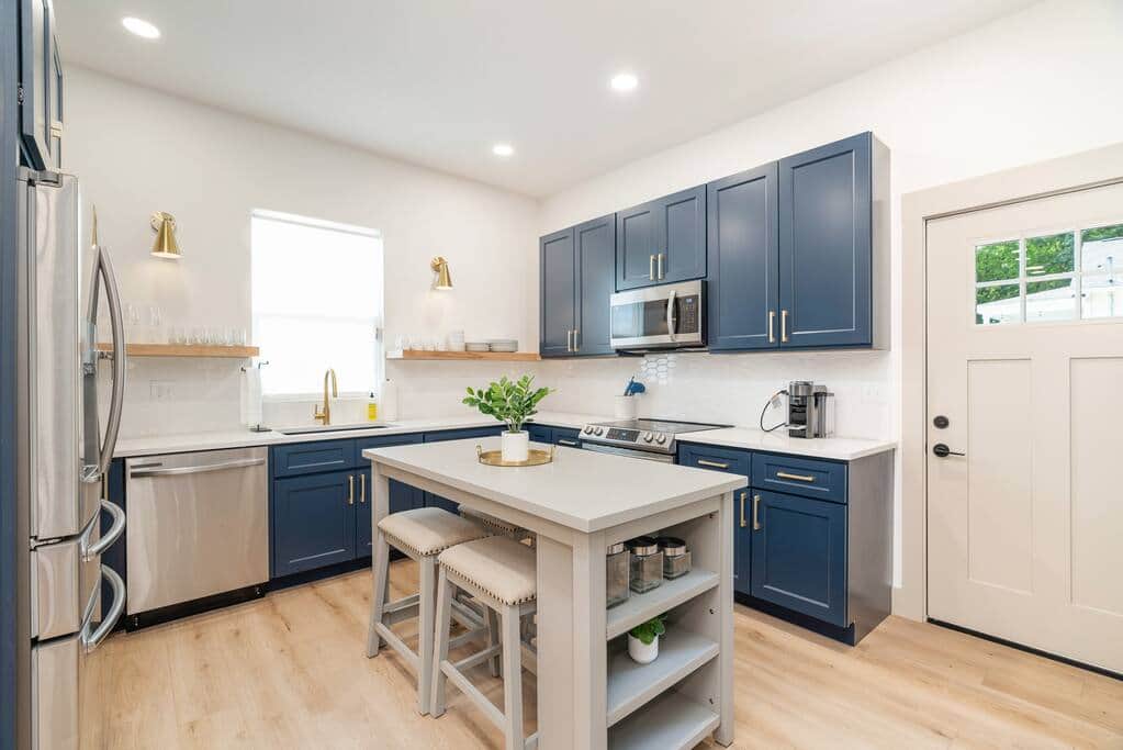 Eat in kitchen with high end appliances. Island with 4 seats and large sink. Eat in kitchen with high end appliances. Island with 4 seats and large sink.