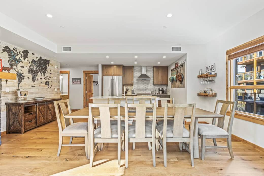 Dining table sits 8 Dining table sits 8
