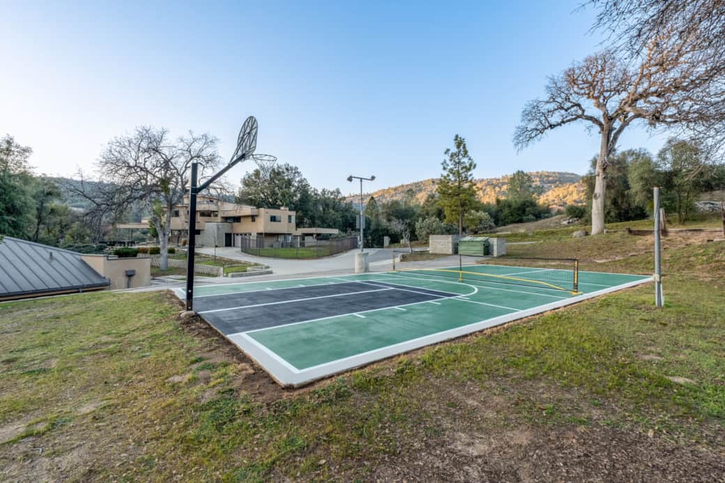 Basketball and pickleball court