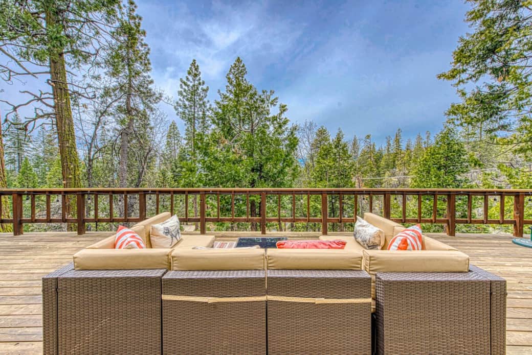 VIEW FROM DECK OUTSIDE SITTING AREA