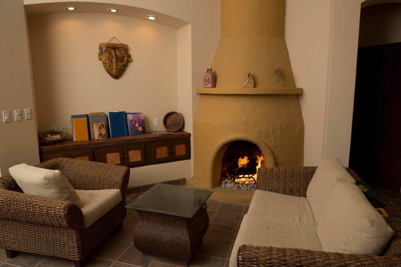 Casita Seating & Fireplace