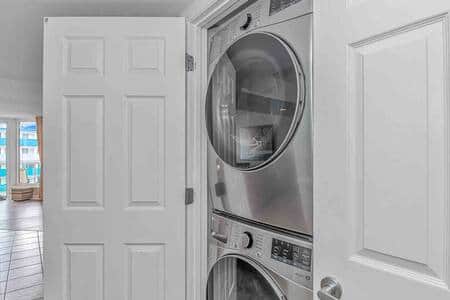 Brand new stackable washer and dryer!