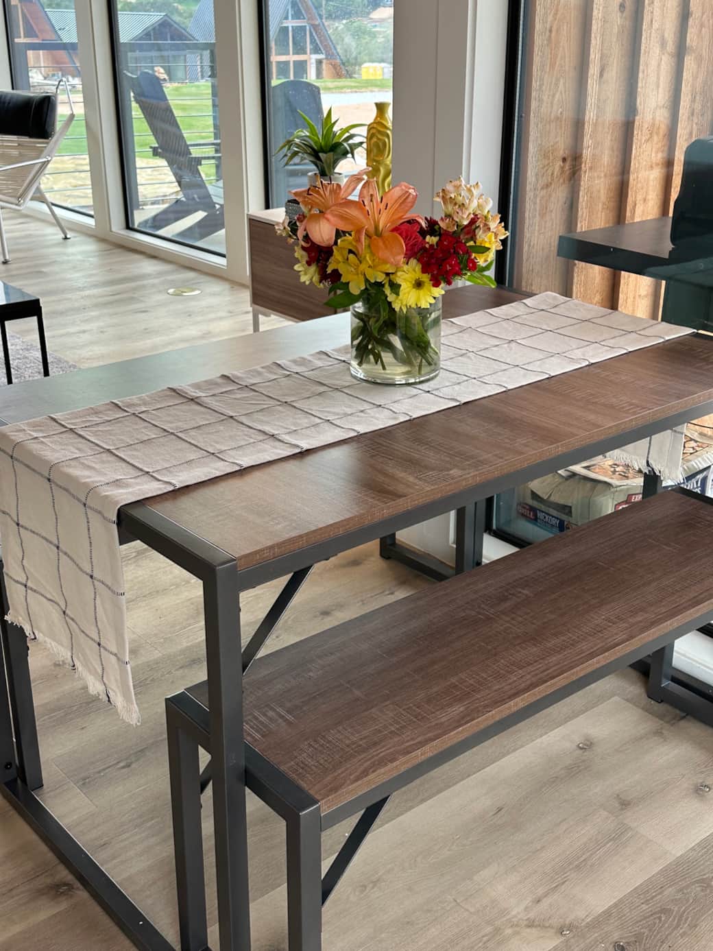 Dining table with benches Dining table with benches