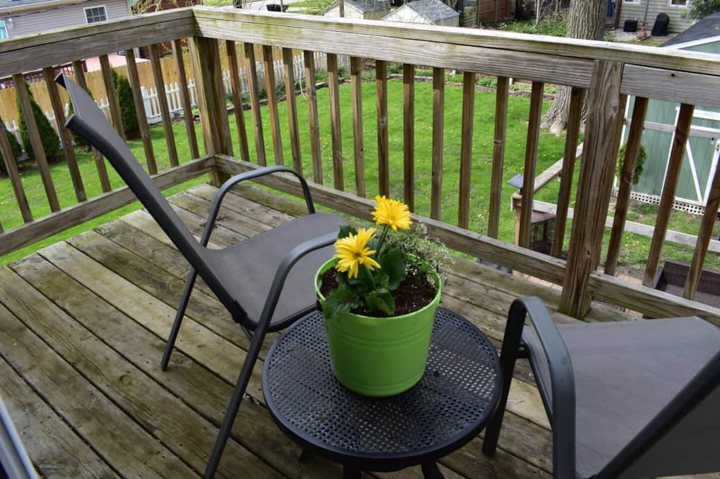 Balcony off of the game room.