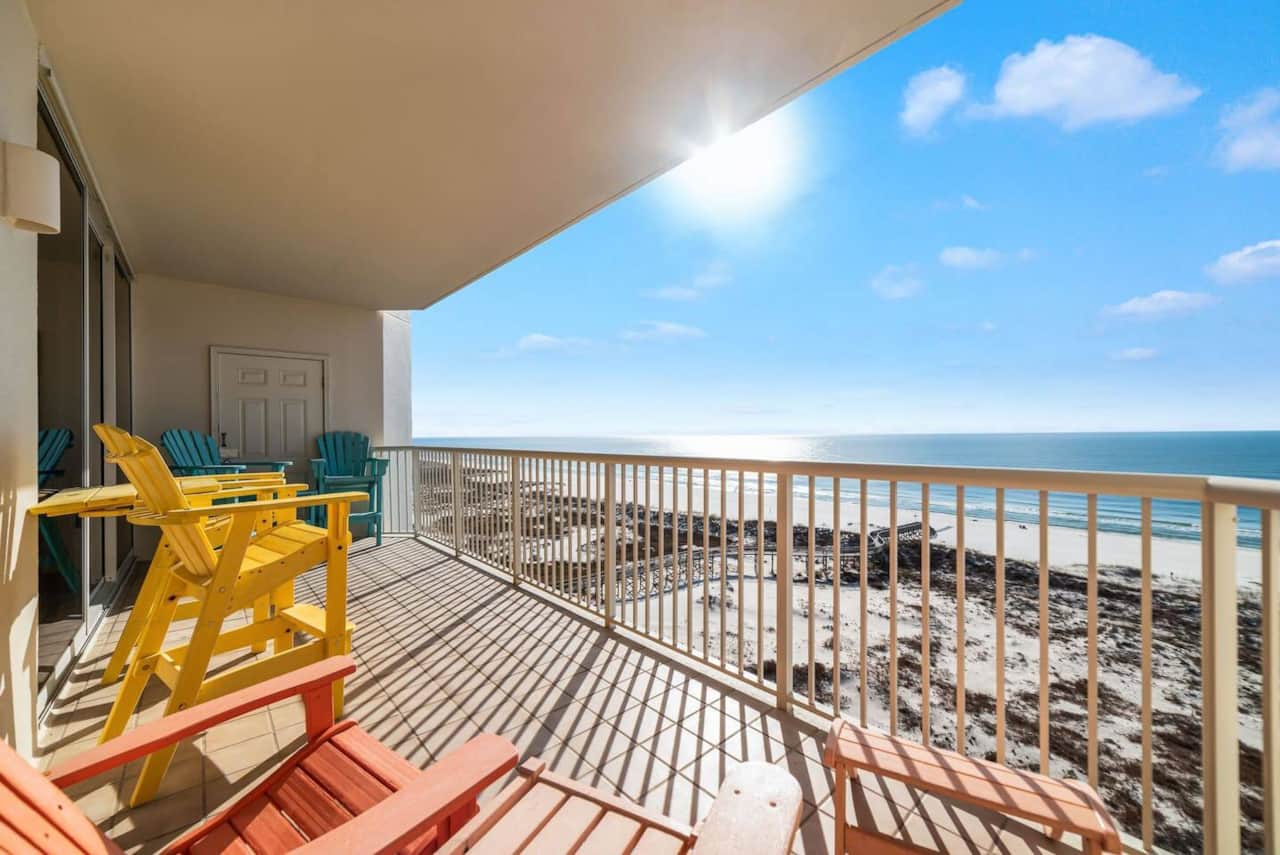 Spacious Balcony w/ Gulf View