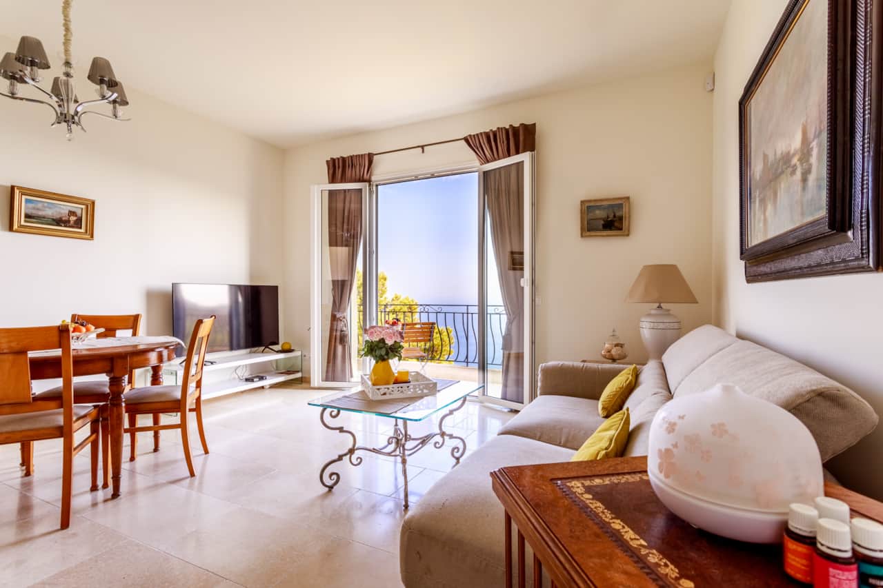 Living room and terrace
