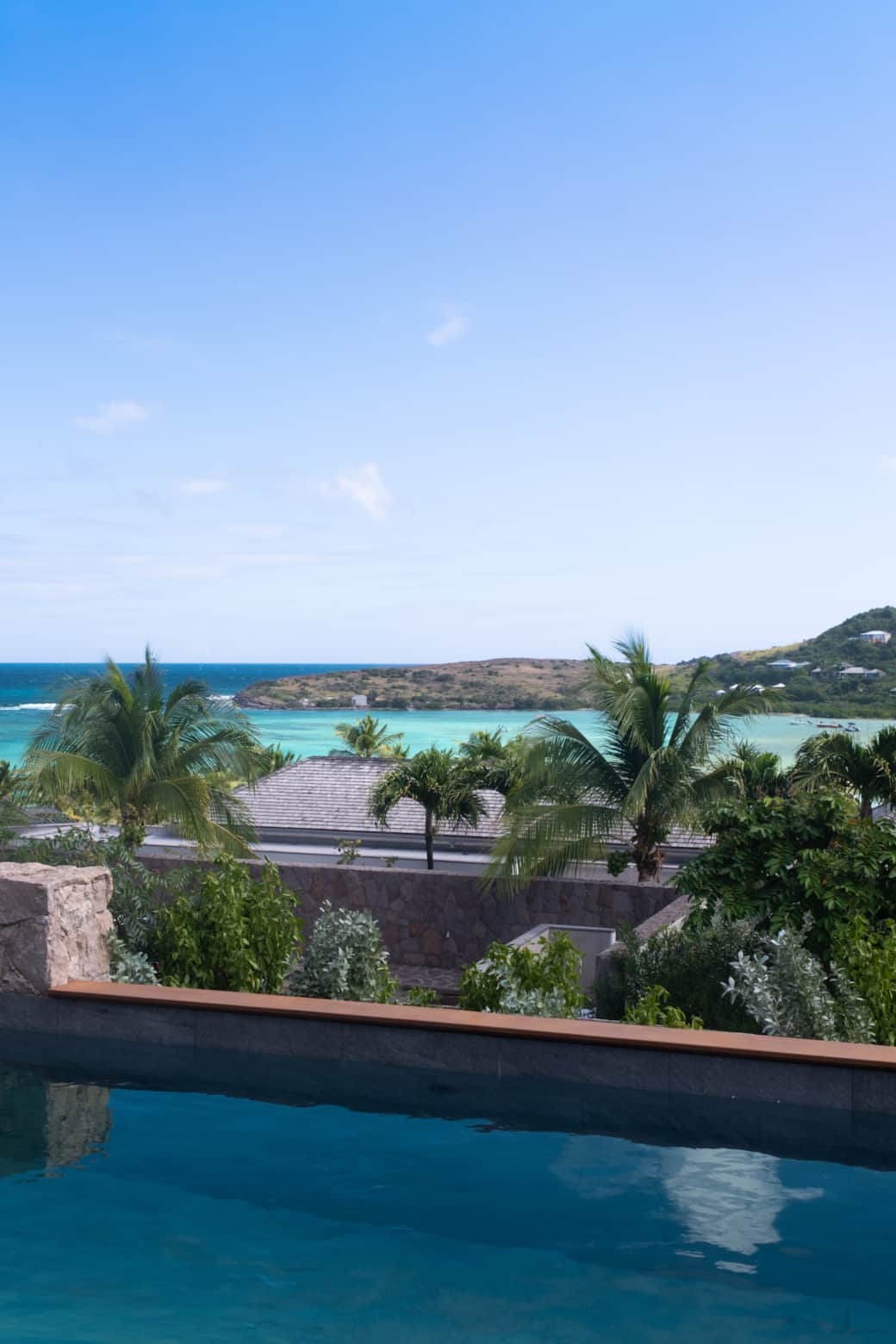 Vue Lagon depuis la terrasse Villa Blanche