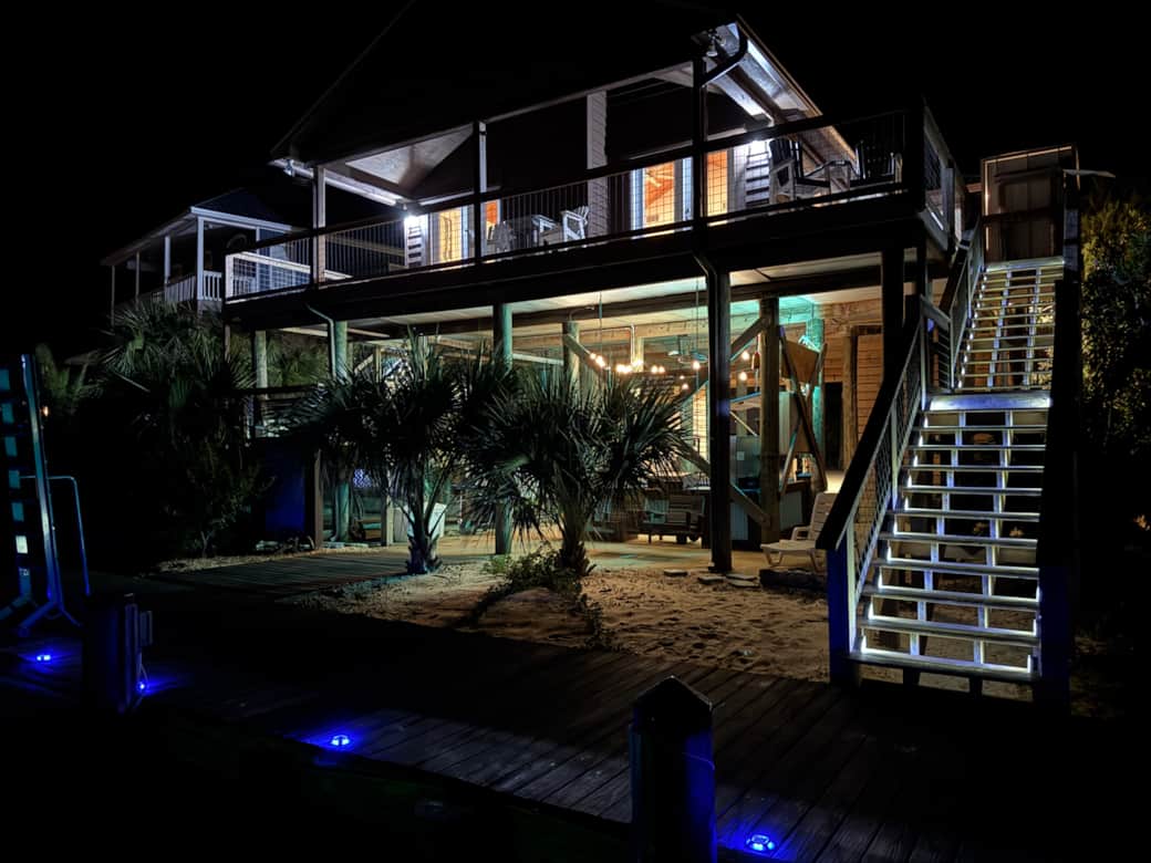 Night view from dock Night view from dock