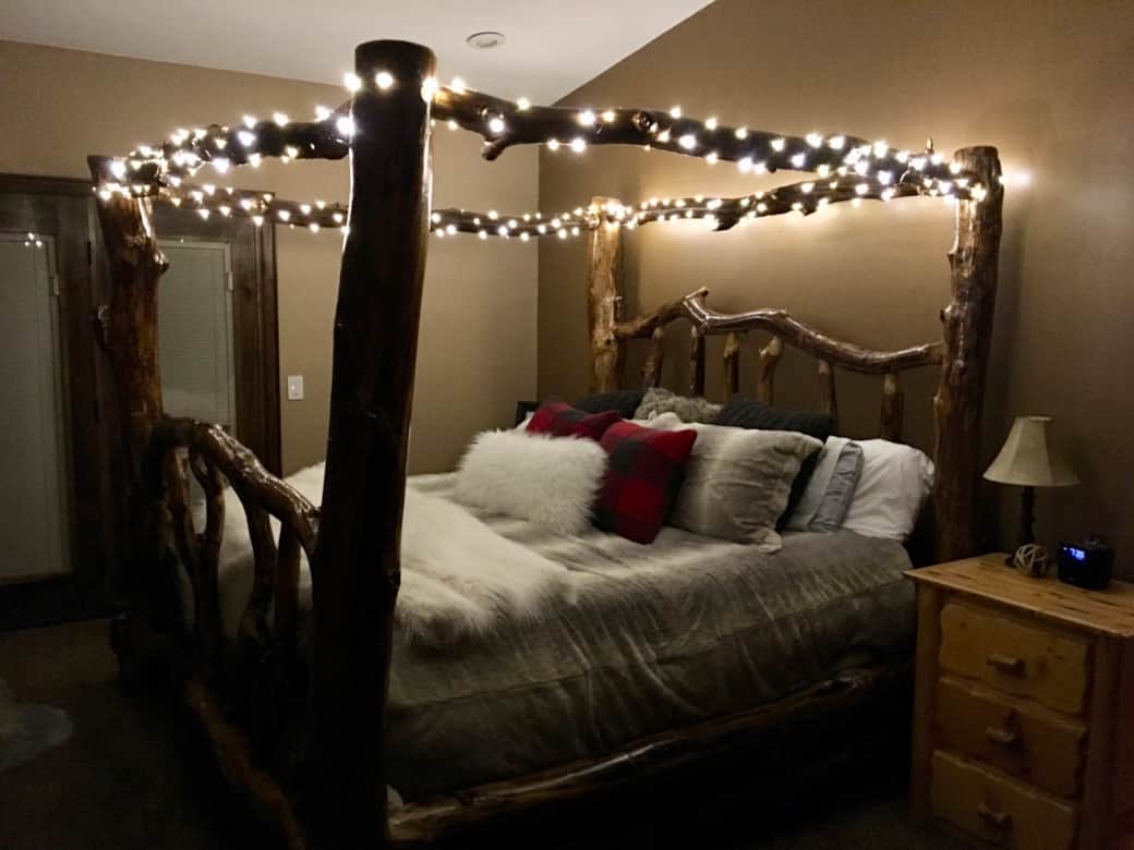 Master bedroom twinkle lights