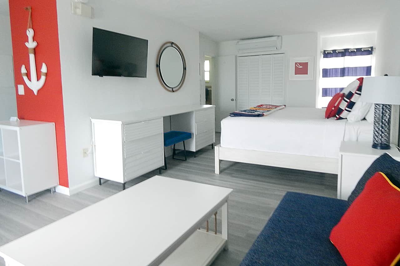 Unit #12A Nautical Charm features smart tv and WiFi.