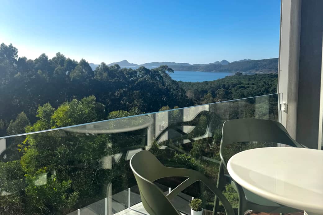 Private balcony with sea view Private balcony with sea view