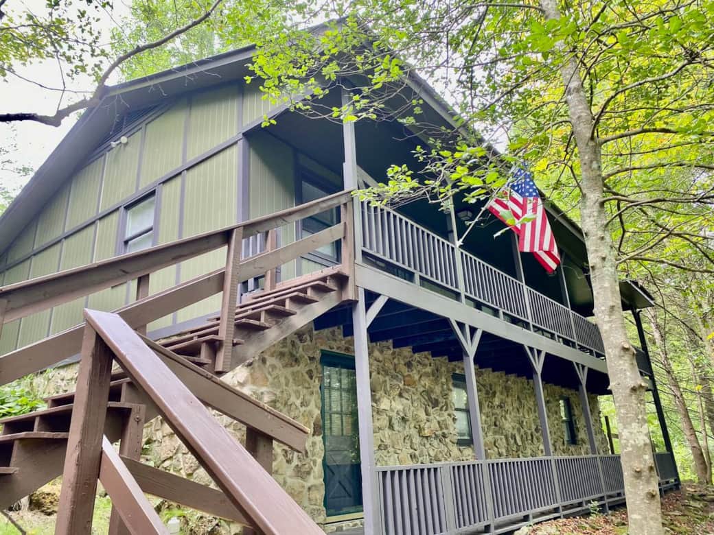 Welcome to The Hide Out - if you don't like to climb stairs there is a drive way that brings you around to the back patio!