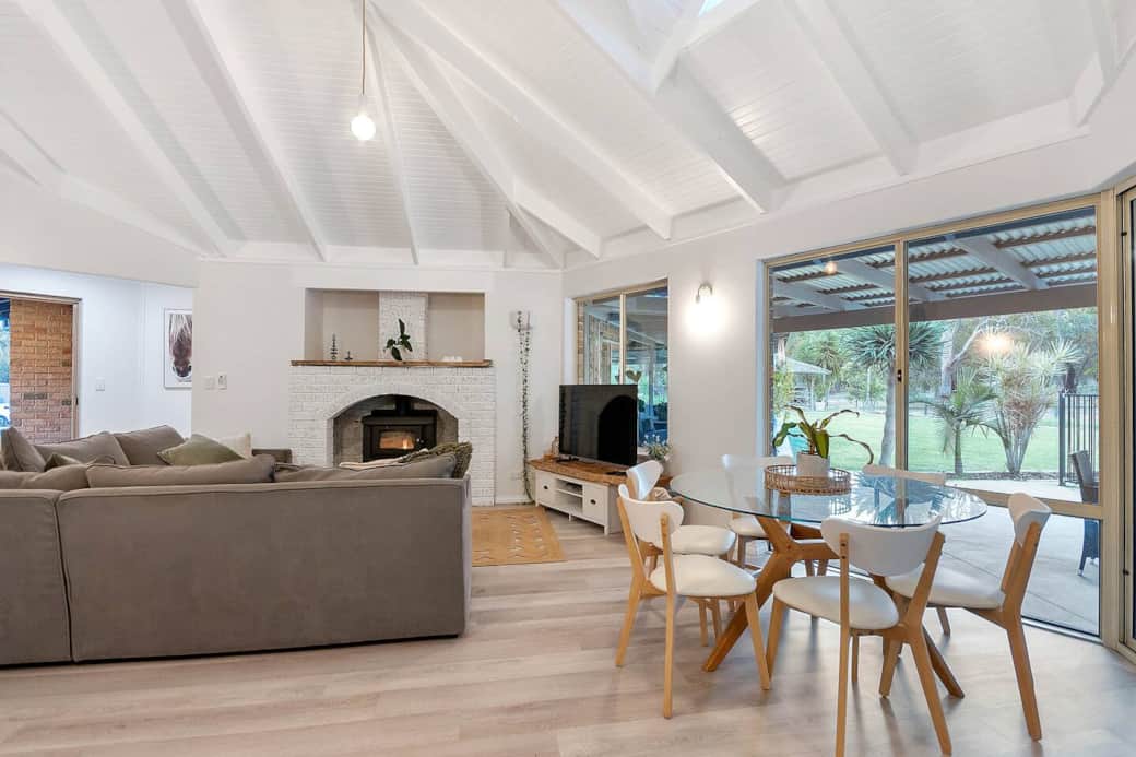 Enjoy meals together in the warm, inviting dining room, perfect for family dinners and cozy meals.