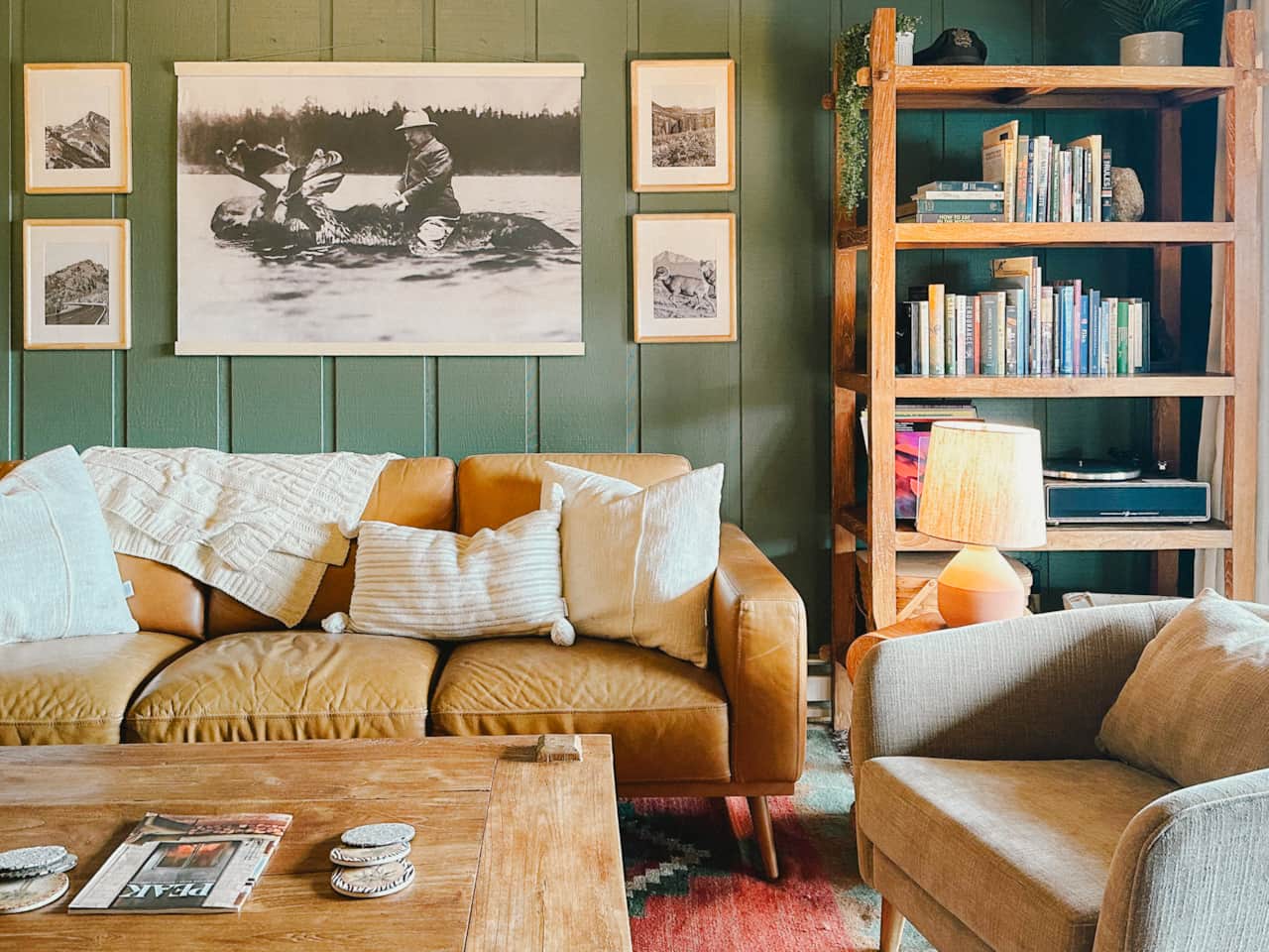 Relax with friends in the living room with plenty of seating.