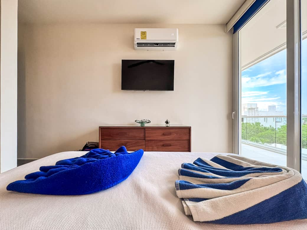 Relax with a smart TV and adjustable AC for your ultimate comfort.