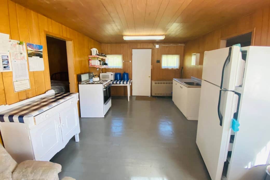 Inside cabin - view from lakeside window Inside cabin - view from lakeside window