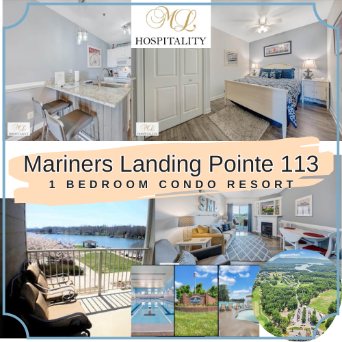 113 Pointe 1 Bedroom Lakefront Condo at Mariners SML Apartment in Bedford County