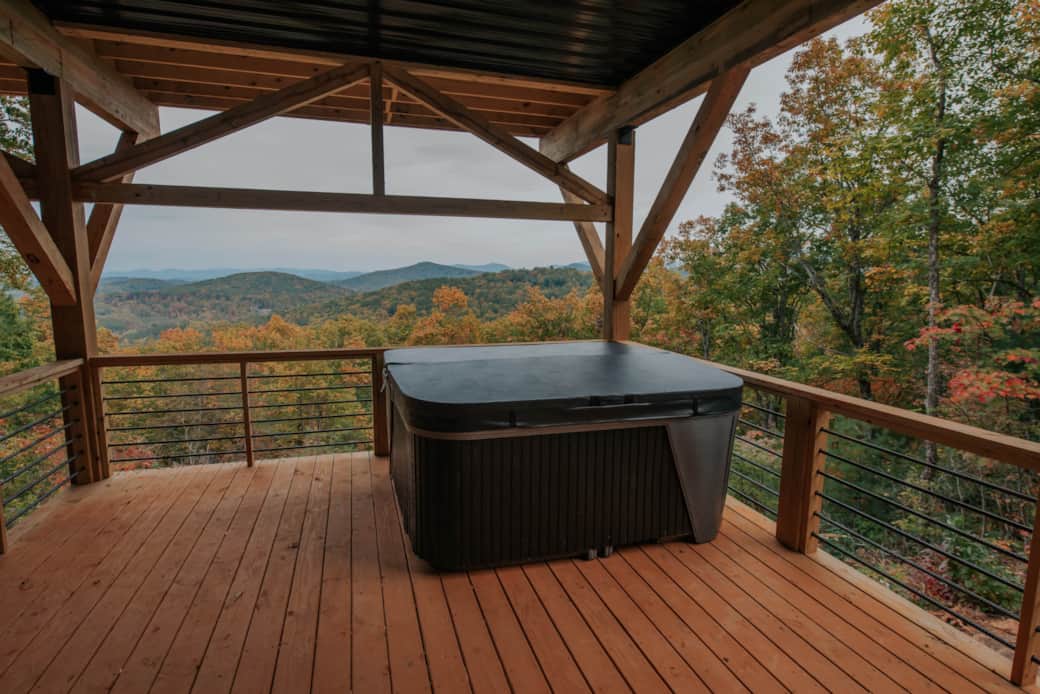 Private Hot tub on lower deck