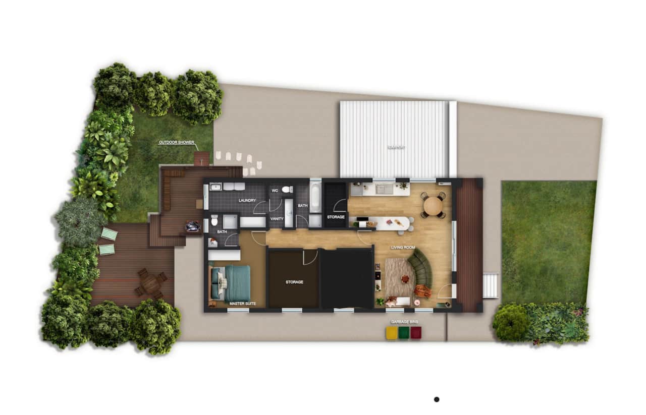 Floorplan for 1 Bedroom - Rockpool - Aldinga Beach